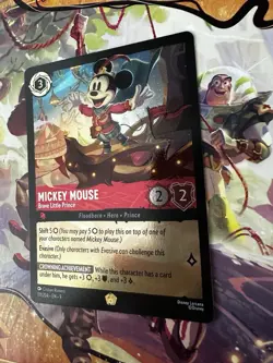 Disney Lorcana Mickey Mouse Brave Little Prince 111/204 EN Cold Foil- Fabled- NM - Image 3