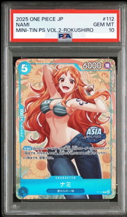 PSA 10 Nami P-112 Promo Mini Tin Pack Set Vol. 2 Promo ONE PIECE Card Japanese - Image 1