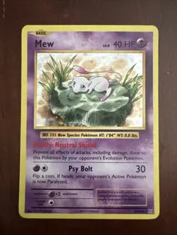 Pokemon TCG Mew Evolutions Holo Card 53/108 Lightly Played LP - Image 1