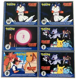 Lot of 6 Pokemon Poke Trivia Burger King Cards 1999 Bulbasaur #1 - Image 3