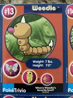 Lot of 6 Pokemon Poke Trivia Burger King Cards 1999 Bulbasaur #1 - Image 4