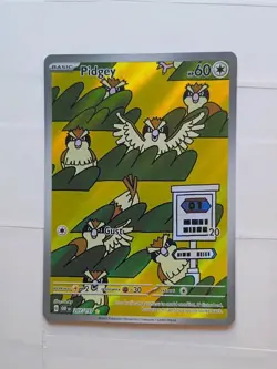 Pidgey 207/197 Sv03: Obsidian Flames Pokemon TCG Card Full Art NM/MINT - Image 1