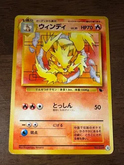 Pokemon Card Old Back Arcanine And Pack - Image 1