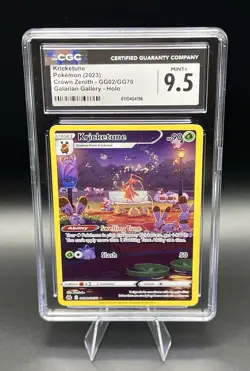 CGC Graded 9.5 Mint+ Kricketune GG02/GG70 Crown Zenith Galarian Pokemon Card - Image 1