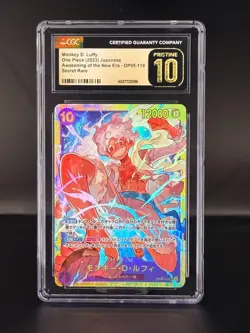 CGC 10 PRISTINE Japanese One Piece 2023 Monkey D. Luffy OP05-119 Awakening - Image 1