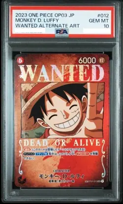 PSA 10 Monkey D Luffy WANTED ST01-012 SR Mighty Enemies Japan ONE PIECE Card #4 - Image 1