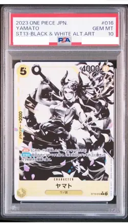 PSA 10 One Piece Card Yamato ST13-016 Black & White Alternate Art 2023 Japanese - Image 1