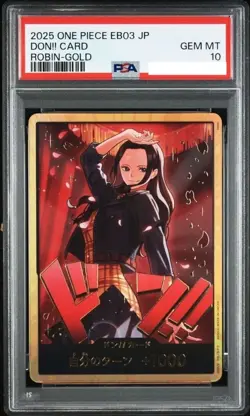 PSA10 Nico Robin GOLD 2025 DON!! Japanese ONE PIECE Card Heroines Edition JP - Image 1