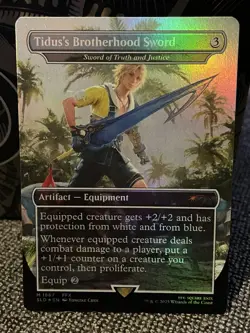 Sword of Truth and Justice Tidus's Brotherhood FOIL MTG Final Fantasy SecretLair - Image 1
