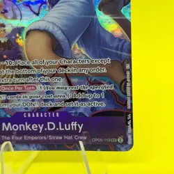 One Piece Card Game OP05-119 Monkey.D.Luffy SEC English 2nd Anniversary Promo - Image 5