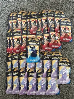 Disney Lorcana The First Chapter Sleeved Blister Booster Pack Lot Sealed x34 - Image 1
