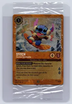 SEALED Stitch - Carefree Snowboarder 42 Disney Lorcana Promo Cards NM/M - Image 1