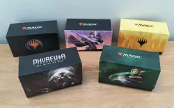 5 x MTG Empty Fat Pack Boxes Bundle (500ct) - Various Sets - Magic the Gathering - Image 1