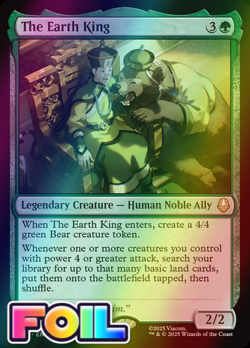 x1 The Earth King FOIL TLA Avatar MTG 172 M/NM 1x - Image 1