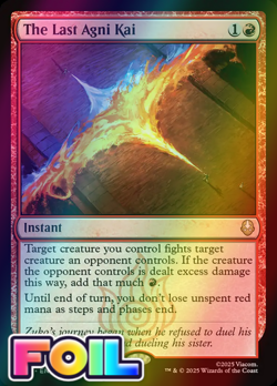 x1 The Last Agni Kai FOIL TLA Avatar MTG 144 M/NM 1x - Image 1