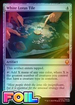 x1 White Lotus Tile FOIL TLA Avatar MTG 262 M/NM 1x - Image 1