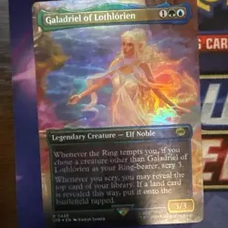 MTG Galadriel of Lothlorien *BORDERLESS FOIL* The Lord of the Rings 0446 NM - Image 1
