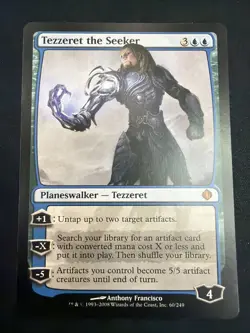 MTG Shards Of Alara Blue Mythic Rare Tezzeret The Seeker Near Mint Condition - Image 1
