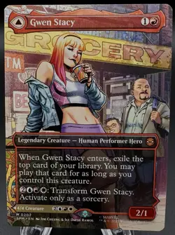 Gwen Stacy (Borderless) Mythic Regular 202: MTG Spider-Man SPM EN (NM) - Image 1