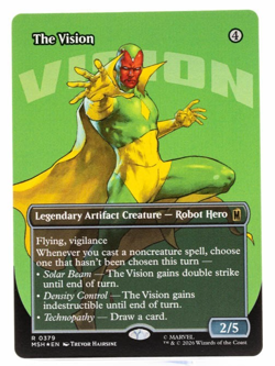 The Vision Marvel Super Heroes 0379 Mythic MTG Borderless Foil NM - Image 1
