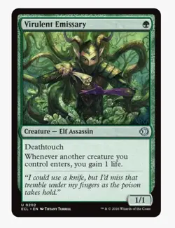 Virulent Emissary | MTG Lorwyn ECL Elf Assassin Deathtouch Lifegain | NEW NM - Image 1