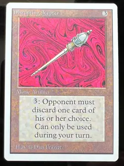 Magic the Gathering MTG Unlimited Disrupting Scepter NM (Beta Bob) - Image 1