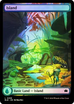 Magic The Gathering MTG ISLAND (268) FULL ART FOIL Bloomburrow NM Near Mint - Image 1