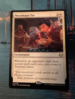 Monologue Tax 100 Commander: Duskmourn: House of Horror Magic: The Gathering LP - Image 1