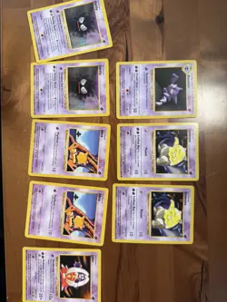 Pokemon Base Set Shadowless Commons Lot 8 Cards Jynx Haunter Gastly Abra Drowzee - Image 1