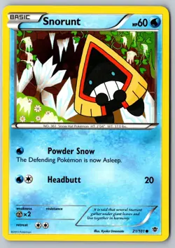 Pokemon: Snorunt Common Plasma Blast 21/101 LP - Image 1