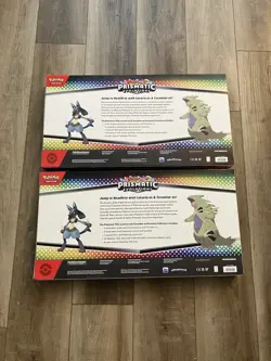 (x2) Pokemon TCG Prismatic Evolutions Lucario & Tyranitar Premium Collection Box - Image 2