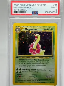 2000 POKEMON NEO GENESIS 1ST EDITION #11 MEGANIUM-HOLO | PSA 9 - Image 1