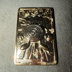 1999 23k Gold Plated Pokemon Trading Card Burger King Promo #61 Poliwhirl - Image 1