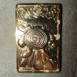 1999 23k Gold Plated Pokemon Trading Card Burger King Promo #61 Poliwhirl - Image 2
