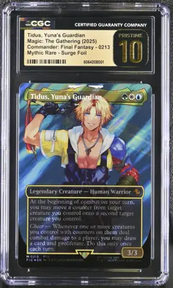 MTG Final Fantasy Tidus, Yuna's Guardian Surge Foil CGC 10 Pristine Black Label - Image 1