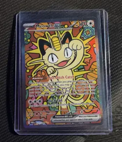 Pokemon Meowth ex 121/088 Holo Full Art Rare Basic HP 170 Paradox Rift Eng - Image 1