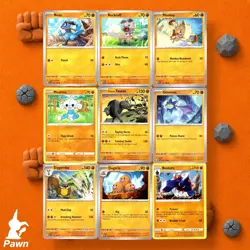 9 Card Pokemon Fighting Type Sheet Holo Reverse Bundle TCG NM Collection - Image 1