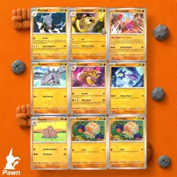 9 Card Pokemon Fighting Type Sheet Holo Reverse Bundle TCG NM Collection - Image 1