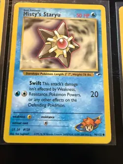 Vintage Pokemon Misty Water Card Lot WOTC Gym Heroes Seaking Tentacool Staryu - Image 3