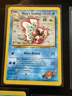 Vintage Pokemon Misty Water Card Lot WOTC Gym Heroes Seaking Tentacool Staryu - Image 5