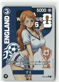 NAMI SOCCER ONE PIECE Holographic Custom Art Anime Collectible Card - Image 2