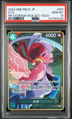 PSA10 Uta SR ST16-001 Parallel Gold THE BEST Storage Box Japanese One Piece Card - Image 1