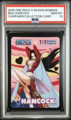 PSA 10 Boa Hancock One Piece x Baskin Robbins Collection Promo Card 2025 GEM MT - Image 1