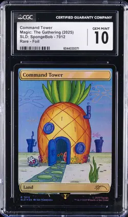 2025 MAGIC: THE GATHERING SLD SPONGEBOB #7012 COMMAND TOWER CGC 10 GEM MINT - Image 1