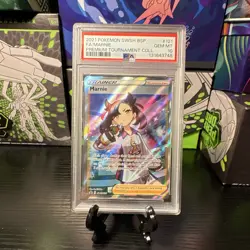 Pokemon TCG Marnie PSA 10 2021 SWSH Promo 121 Full Art Holo Card - Image 1