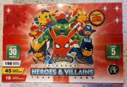 New PIKACHU Cosplay 2 HEROES & VILLAINS Cards Box 30 Packs Peru Flash Edition🆕 - Image 1