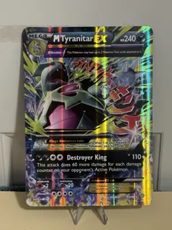 Mega M Tyranitar EX ULTRA RARE 43/98 Jumbo Card Pokemon TCG Holo Foil - Image 1