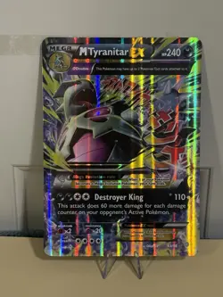 Mega M Tyranitar EX ULTRA RARE 43/98 Jumbo Card Pokemon TCG Holo Foil - Image 2