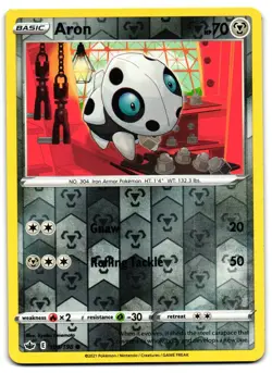 Aron 109/198 - Chilling Reign Common Pokemon TCG Reverse Holo - M/LP Card - Image 1