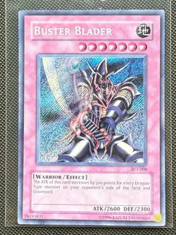 Buster Blader BPT-008 Yu-Gi-Oh Secret Rare Card Lightly Played LP Sun Faded - Image 1
